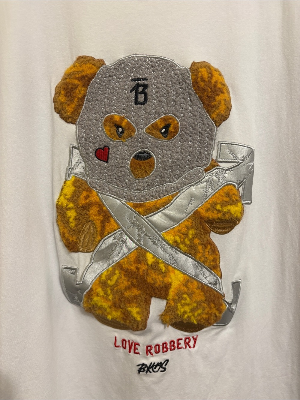 BKYS 'Love Robbery' Teddy Graphic Tee - Y2K Streetwear